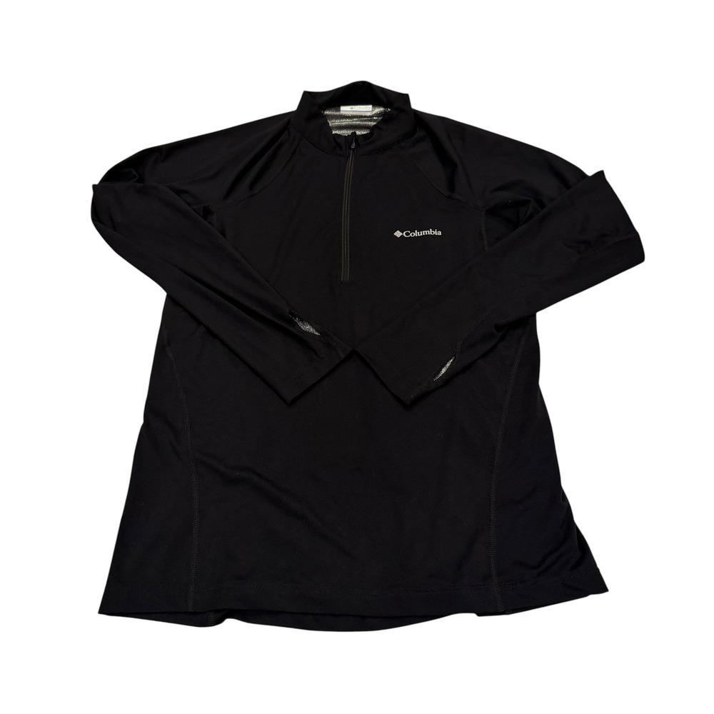 Columbia Omni-Heat Insulated Stretch Quarter Zip Baselayer Black‎ Womens Large